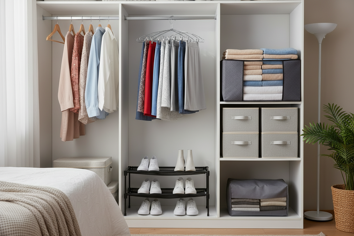 Closet Organization Guide: Shoe Racks, Hanging Shelves & More