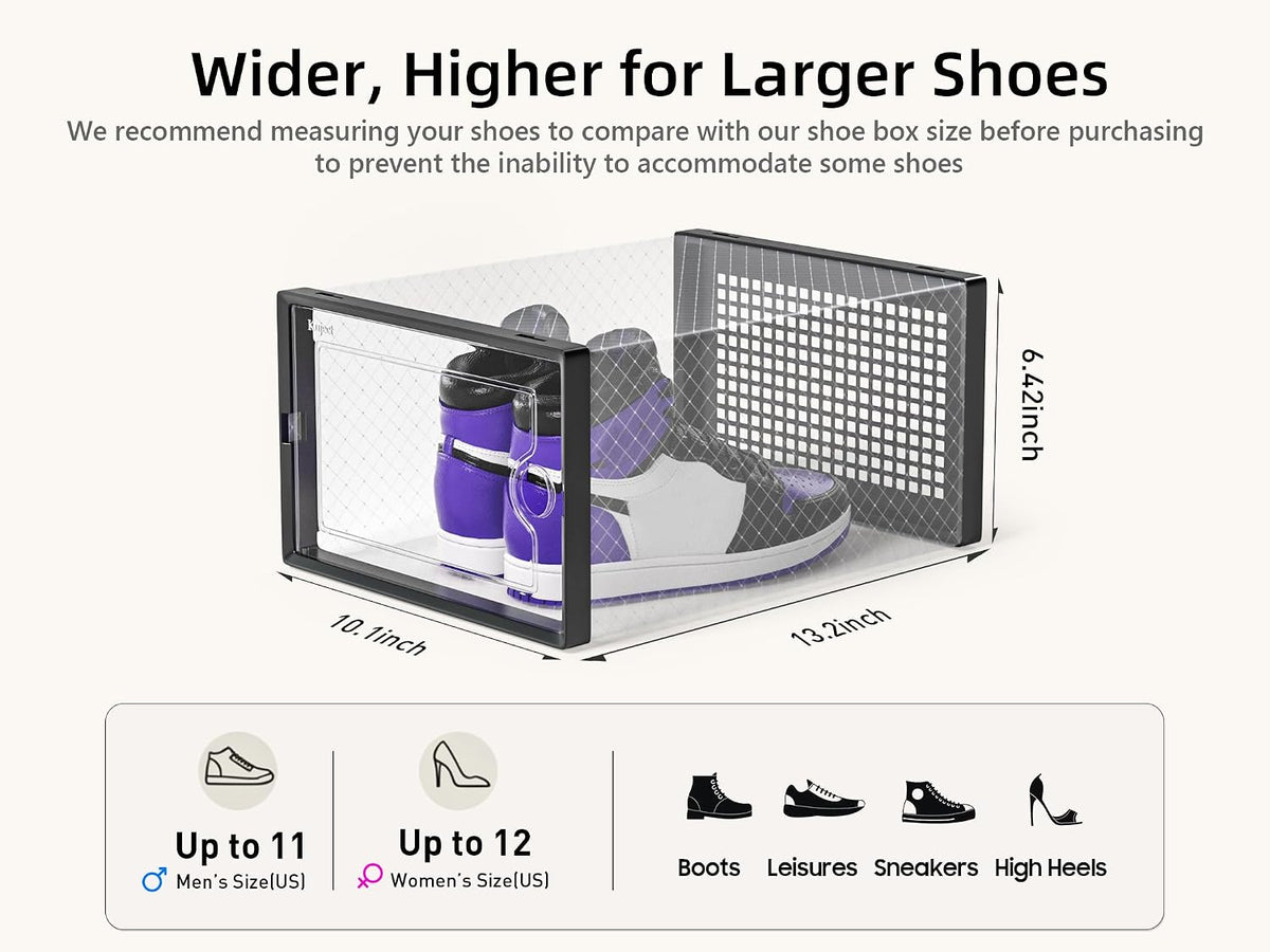 Kuject X-Large Shoe Storage Boxes 12 Pack
