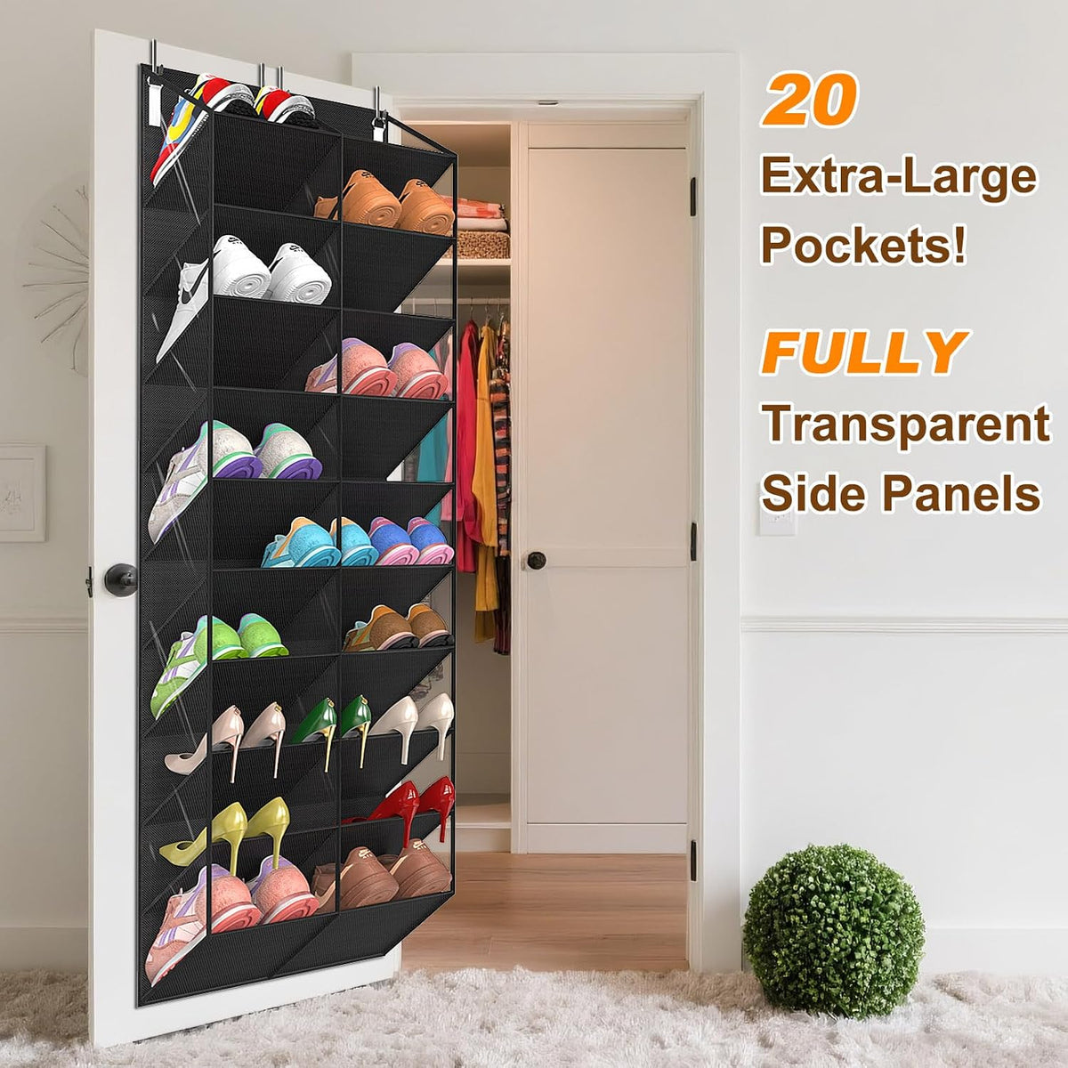 20-30 Pairs Over the Door Shoe Organizer