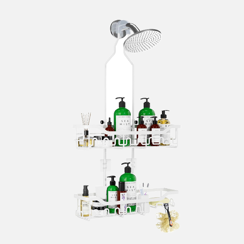 Upgraded Extended Length Shower Organizer with Hooks