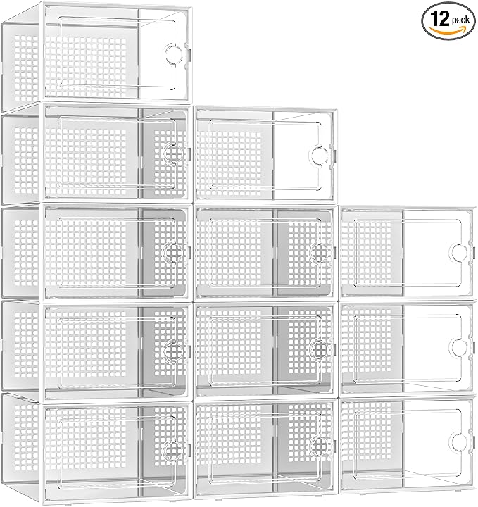 Kuject X-Large Shoe Storage Boxes 12 Pack