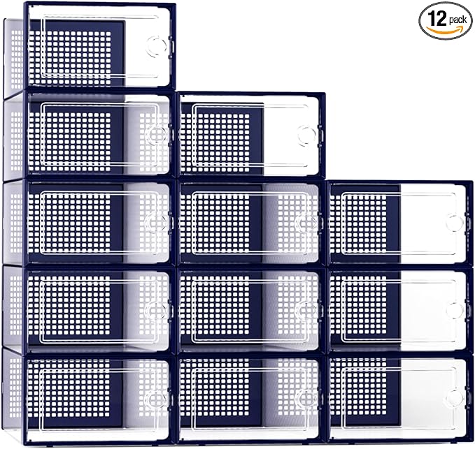 Kuject X-Large Shoe Storage Boxes 12 Pack