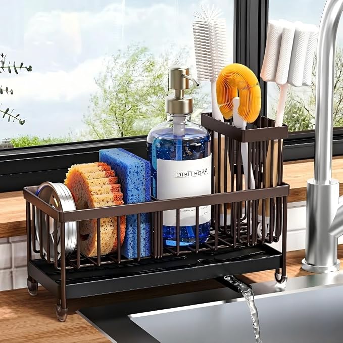 Cisily Sponge Holder for Kitchen Sink, Sink