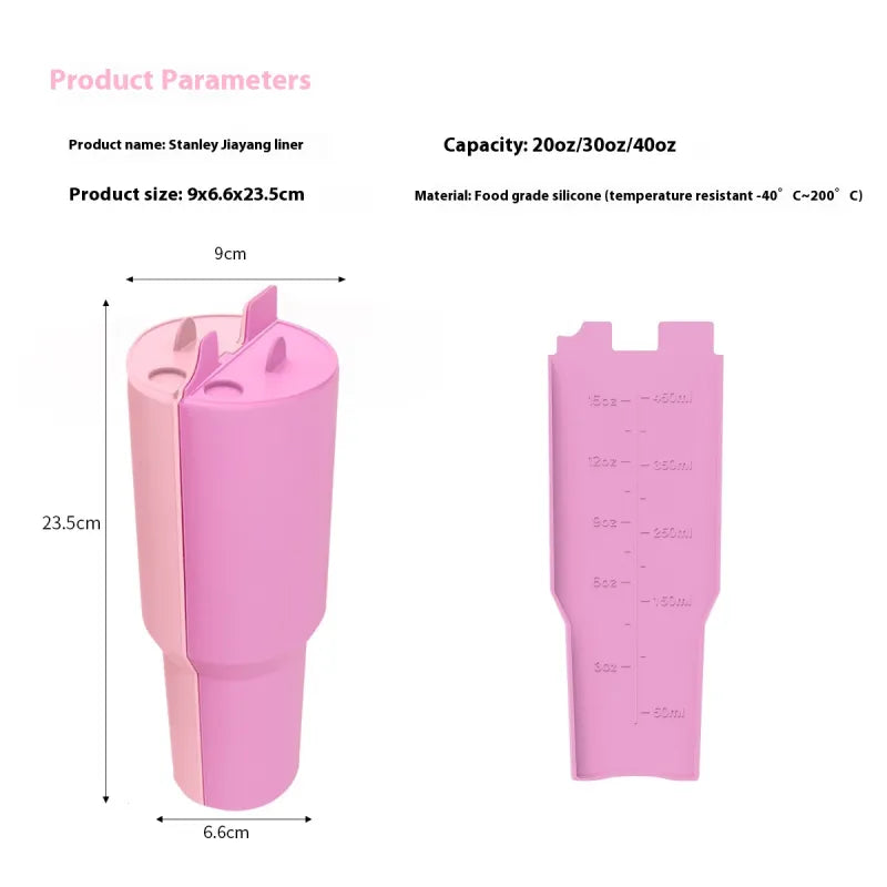 Liner 40oz Vacuum Cup Multi-specification Double-layer Silicone Drinking Liner