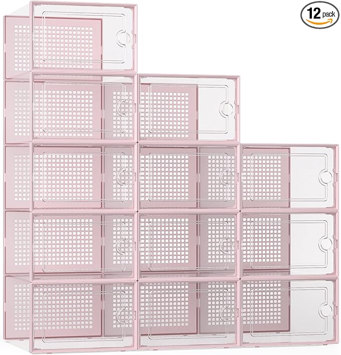 Kuject X-Large Shoe Storage Boxes 12 Pack
