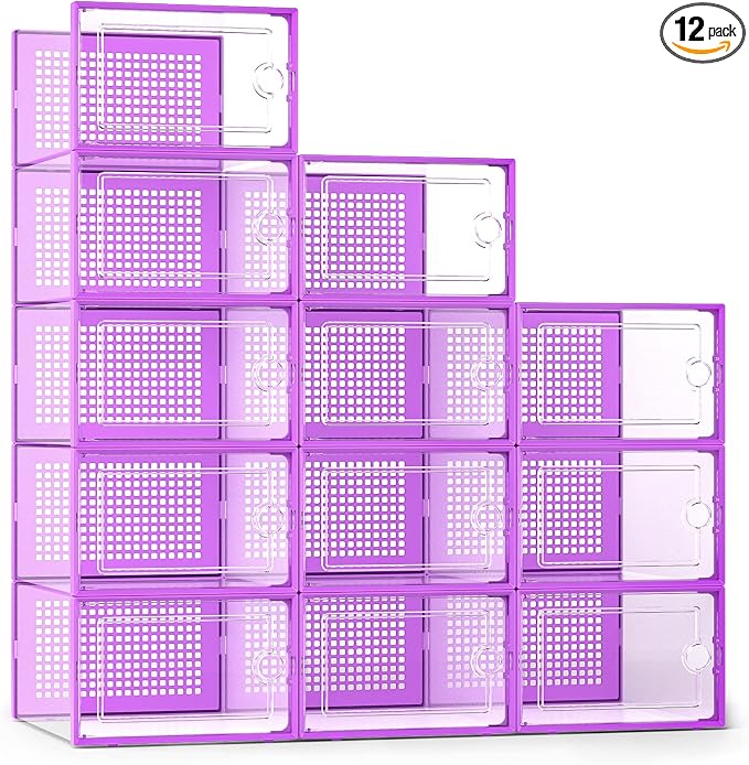 Kuject X-Large Shoe Storage Boxes 12 Pack