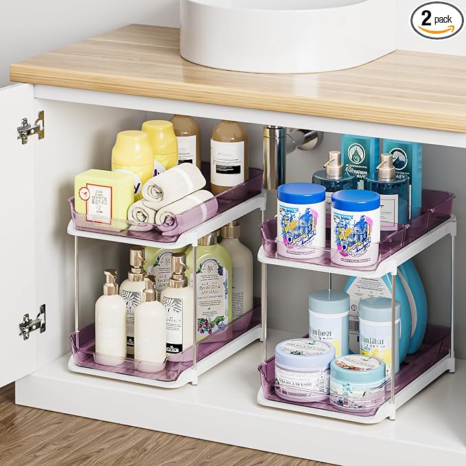 Delamu 2-Tier Multi-Purpose Bathroom Under Sink Organizer