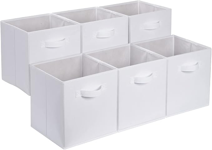 Amazon Basics Collapsible Fabric Storage Cubes Organizer