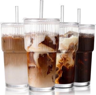 Iced Coffee Cups with Lids: Coffee Bar Accessories