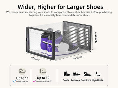 Kuject X-Large Shoe Storage Boxes 12 Pack