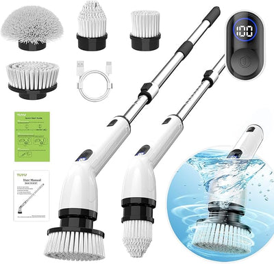 Electric Spin Scrubber, Cordless Cleaning Brush for Bathroom,Home