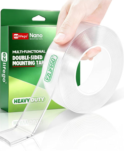 Heavy Duty Invisible Bond Nano Double Sided Mounting Tape, 9.85FT