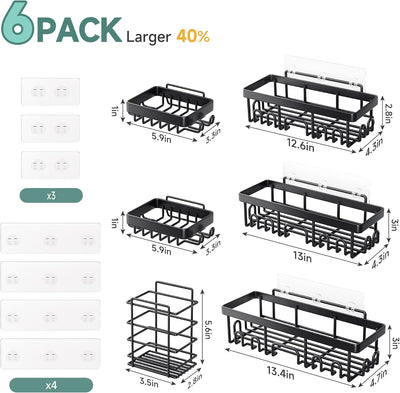Veken Shower Caddy 6-Pack