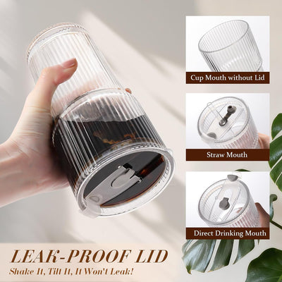 Iced Coffee Cups with Lids: Coffee Bar Accessories