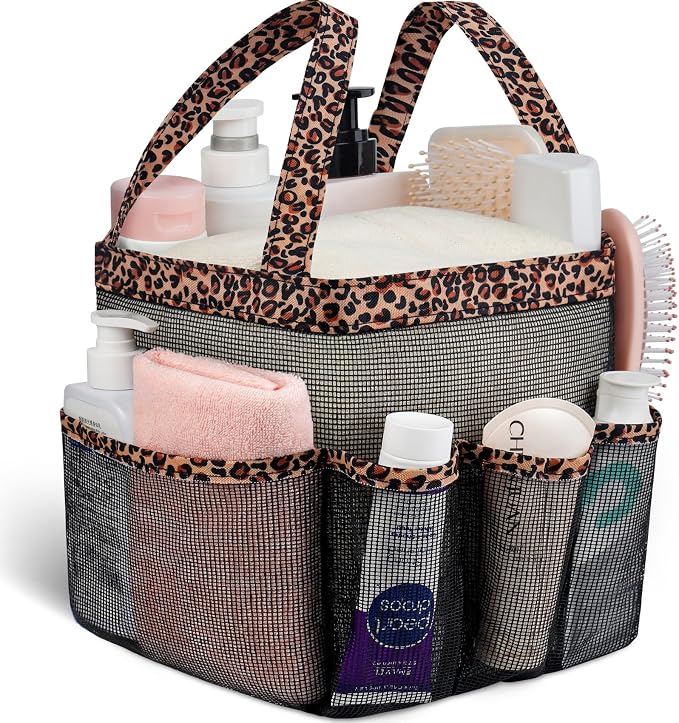 Mesh Shower Caddy Portable - 9 Pockets for College Dorm Room Essential