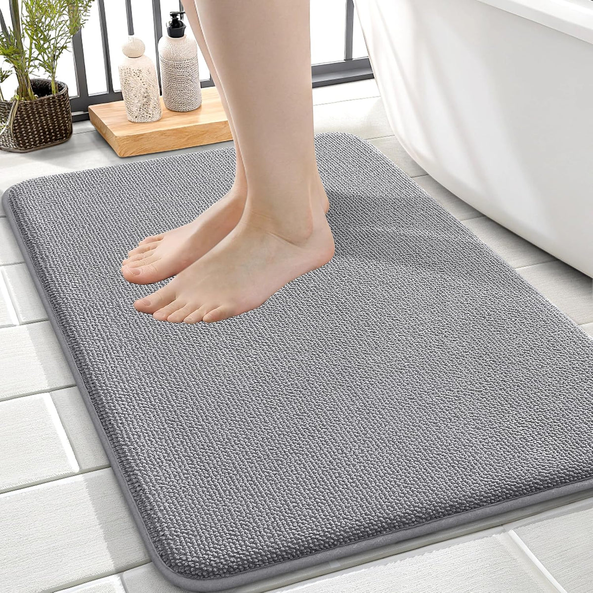 Thick Memory Foam Bathroom Rugs