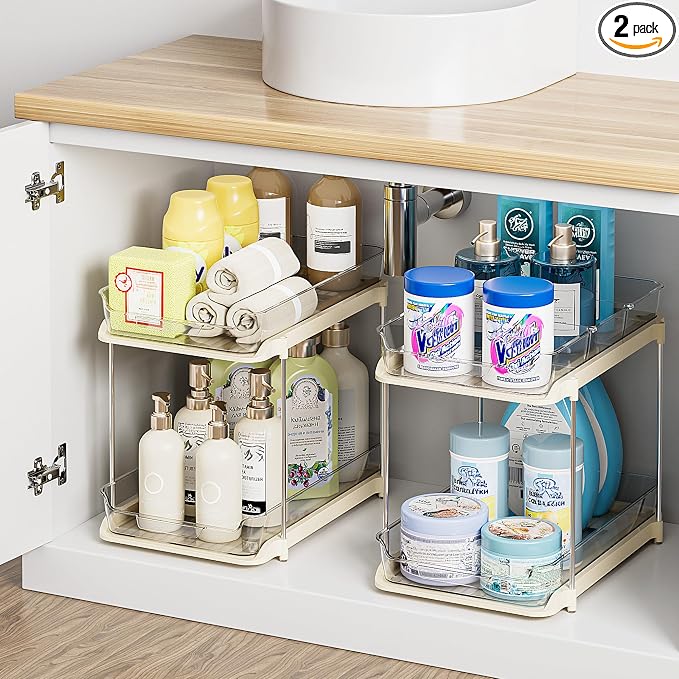 Delamu 2-Tier Multi-Purpose Bathroom Under Sink Organizer
