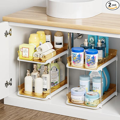Delamu 2-Tier Multi-Purpose Bathroom Under Sink Organizer