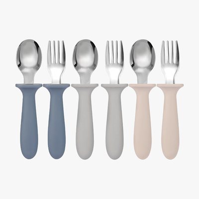 Eascrozn Toddler Utensils, 6 Pack Children Safe Forks and Spoons Set