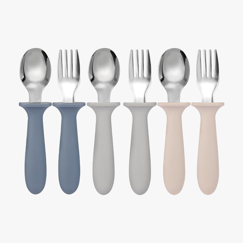 Eascrozn Toddler Utensils, 6 Pack Children Safe Forks and Spoons Set