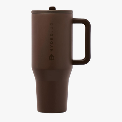 Insulated Tumbler with Handle & Straw, Pink Sand