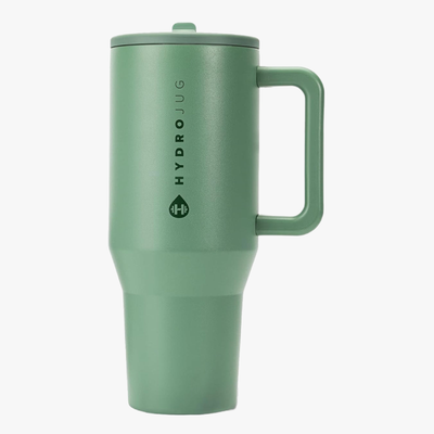 Insulated Tumbler with Handle & Straw, Pink Sand