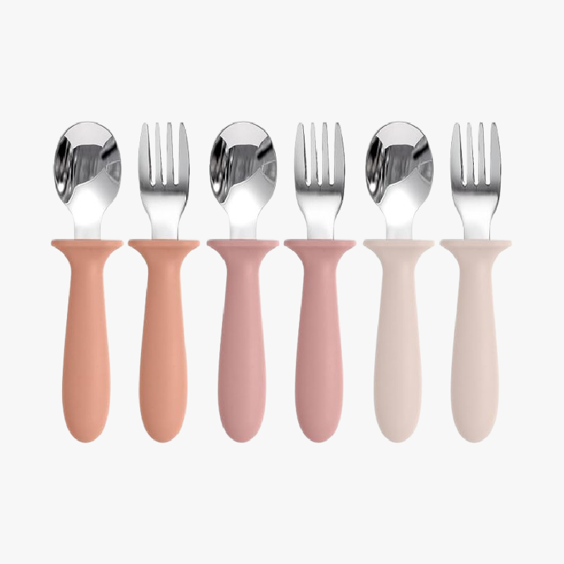 Eascrozn Toddler Utensils, 6 Pack Children Safe Forks and Spoons Set