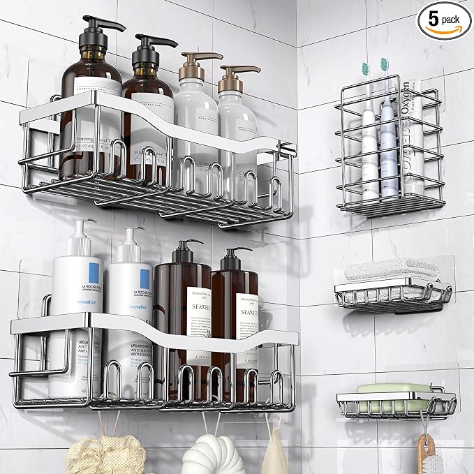EUDELE Adhesive Shower Caddy