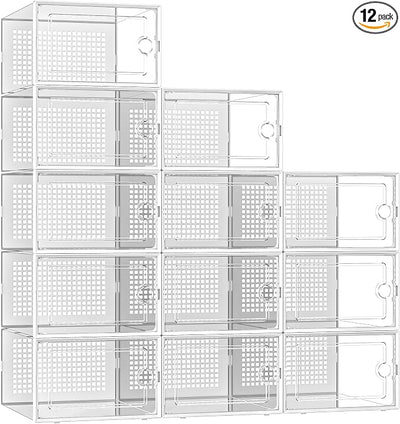Kuject X-Large Shoe Storage Boxes 12 Pack