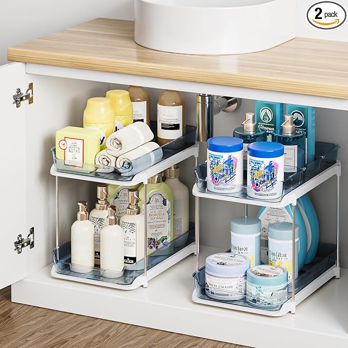 Delamu 2-Tier Multi-Purpose Bathroom Under Sink Organizer