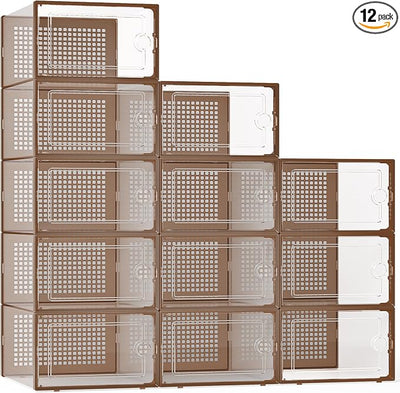 Kuject X-Large Shoe Storage Boxes 12 Pack