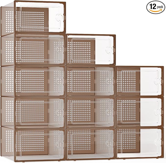 Kuject X-Large Shoe Storage Boxes 12 Pack
