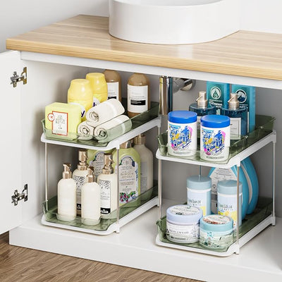 Delamu 2-Tier Multi-Purpose Bathroom Under Sink Organizer