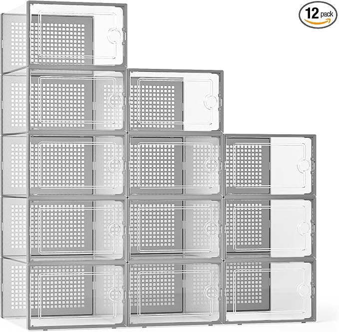 Kuject X-Large Shoe Storage Boxes 12 Pack