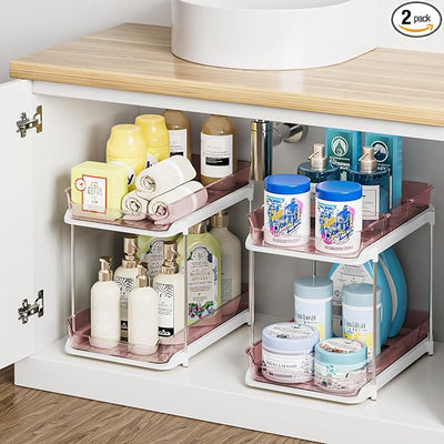 Delamu 2-Tier Multi-Purpose Bathroom Under Sink Organizer